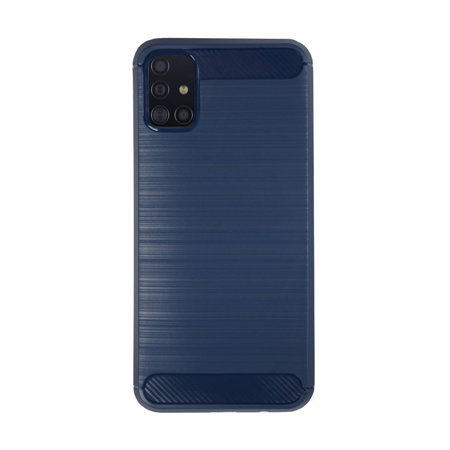 BMAX Carbon soft case hoesje voor Samsung Galaxy A51 / Soft cover / Telefoonhoesje / Beschermhoesje / Telefoonbescherming - Blauw