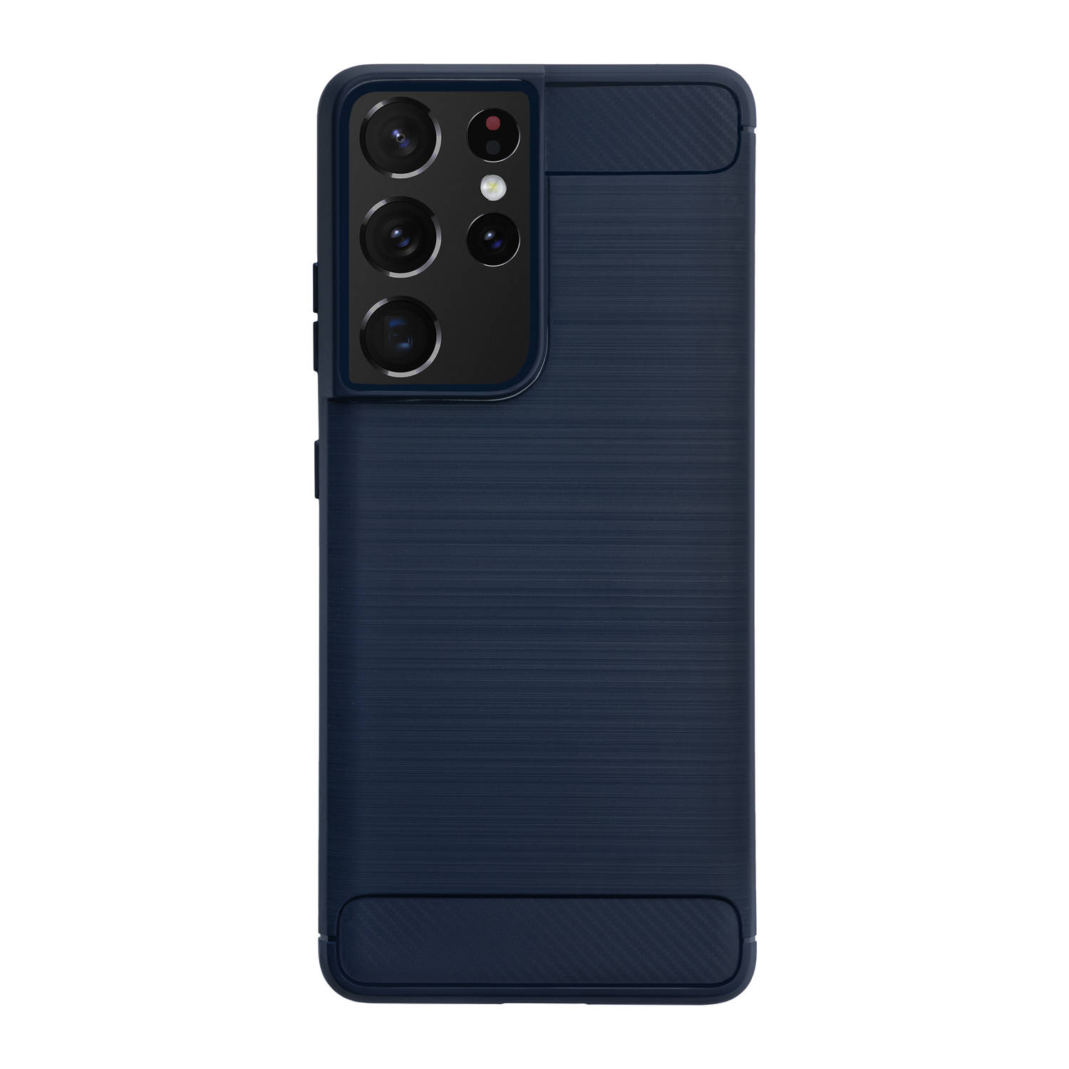 BMAX Carbon soft case hoesje voor Samsung Galaxy S21 Ultra - Blauw