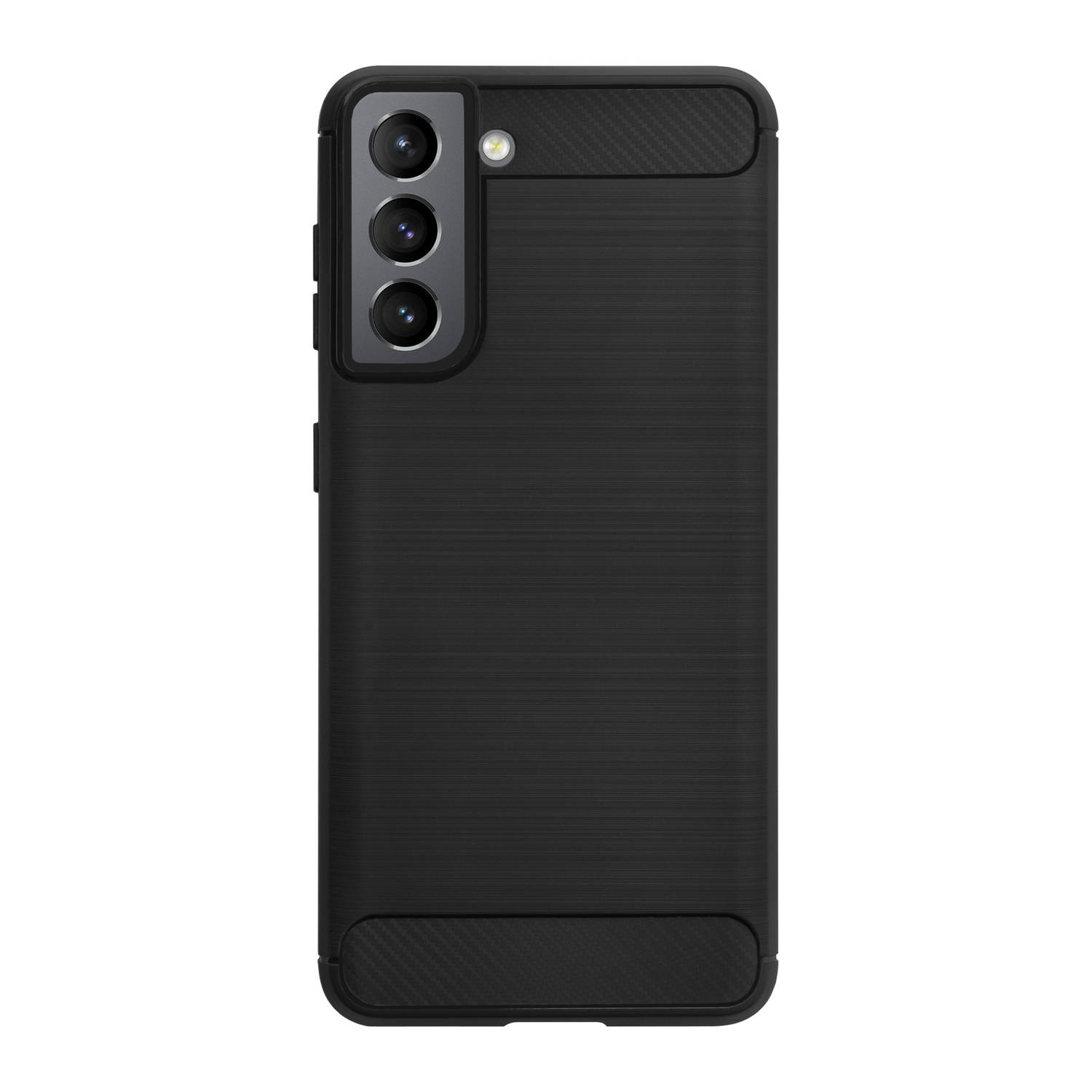 BMAX Carbon soft case hoesje voor Samsung Galaxy S21 - Black/Zwart