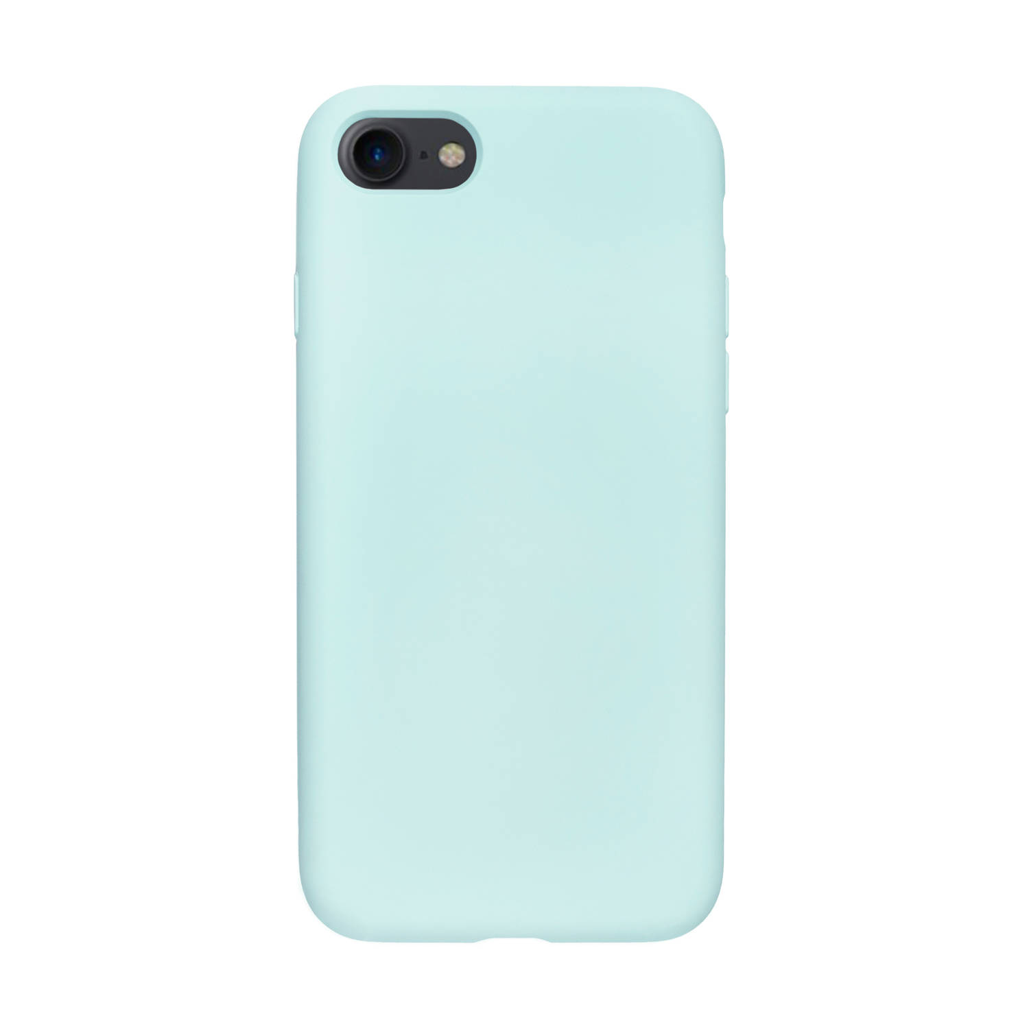 BMAX Liquid silicone case hoesje voor iPhone SE 2020 - Turquoise/Turquoise