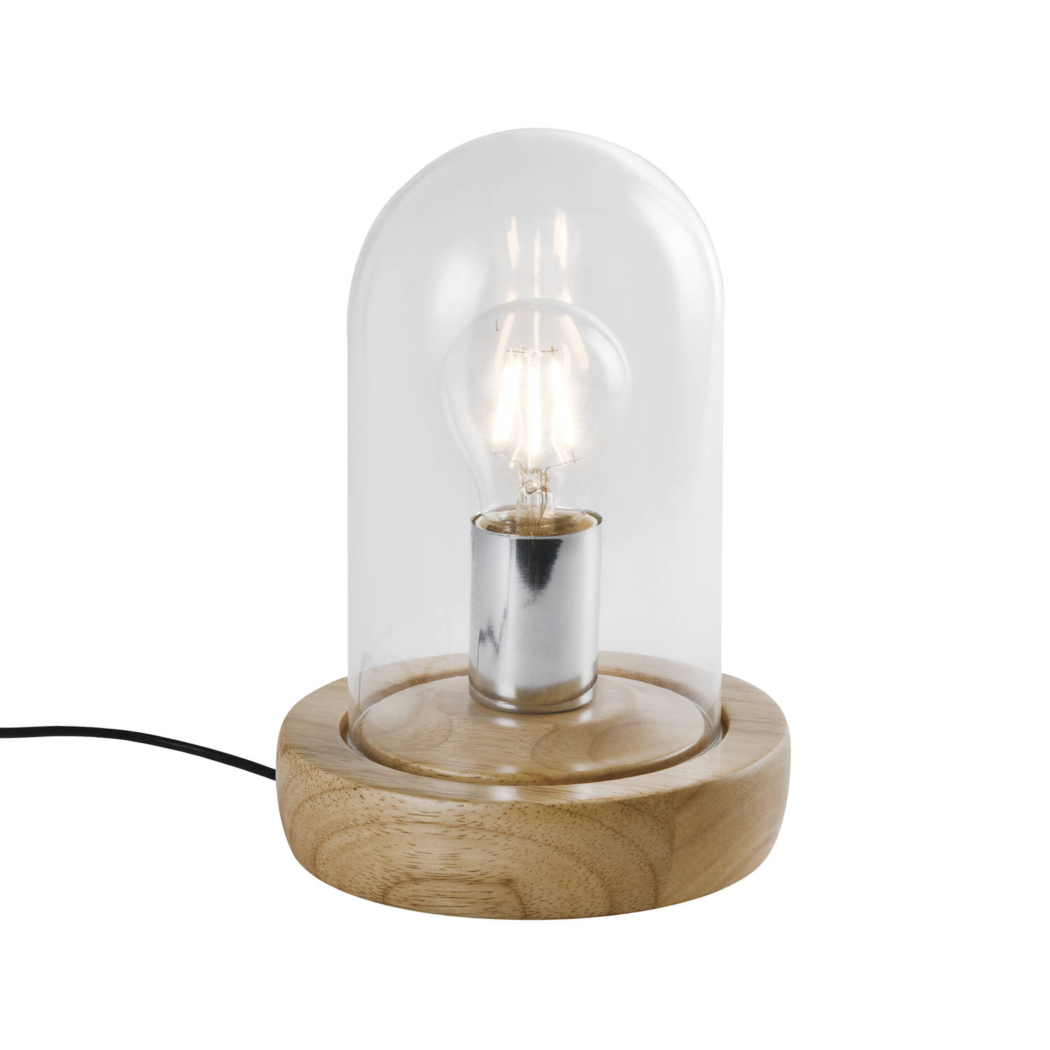 Quvio Tafellamp Met Glazen Stolp Quv5171l-wood