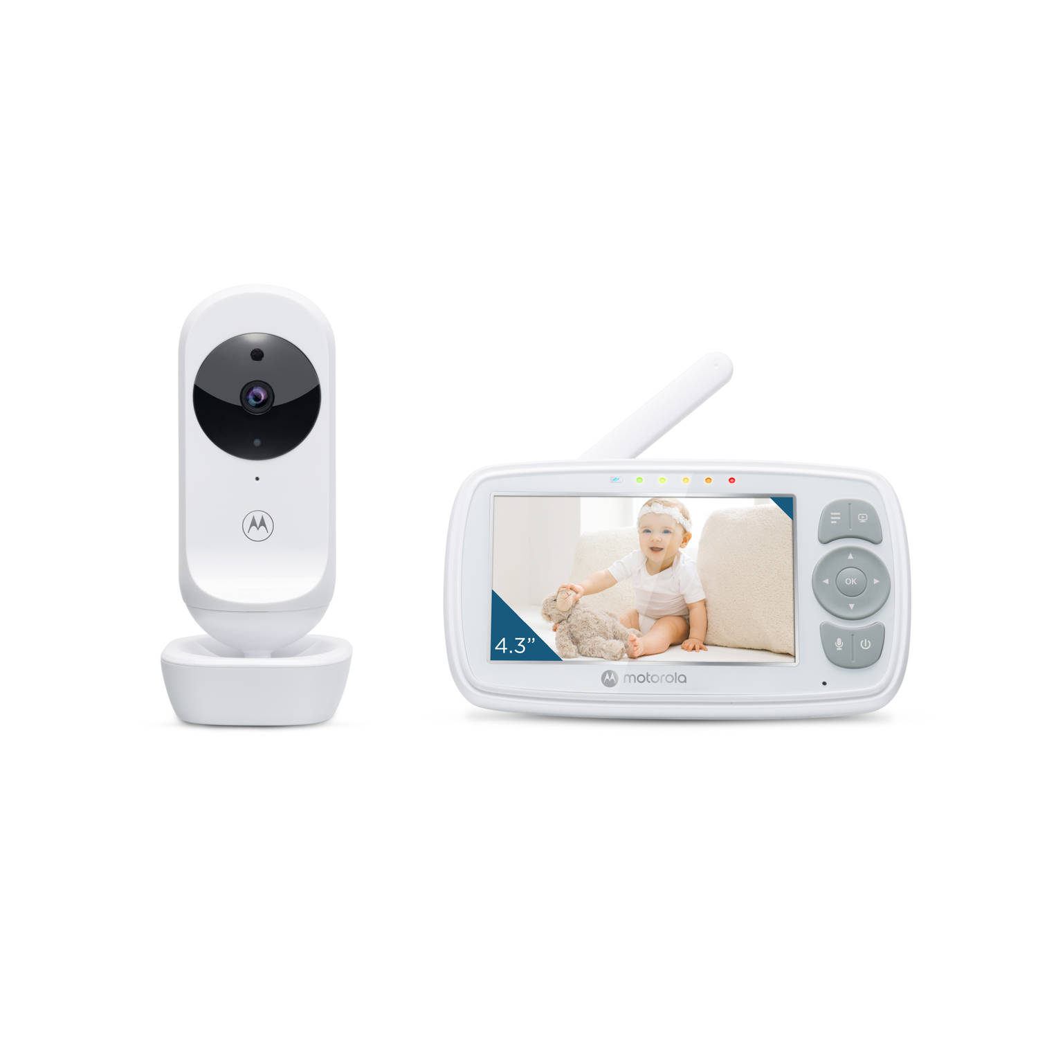 Motorola Nursery Babyfoon Met Camera Vm34 4.3-inch Kleurendisplay Terugspreekfunctie Slaapliedjes