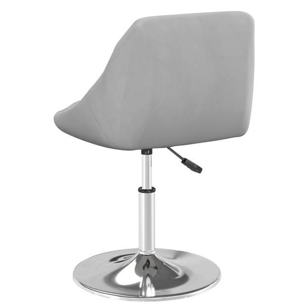 The Living Store Eetkamerstoelen - fluweel - 46 x 44 cm - lichtgrijs