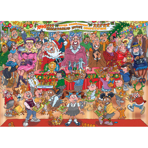 Jumbo puzzel Wasgij Christmas 18 - Gingerbread Showstopper! (2 x 1000 stukjes)