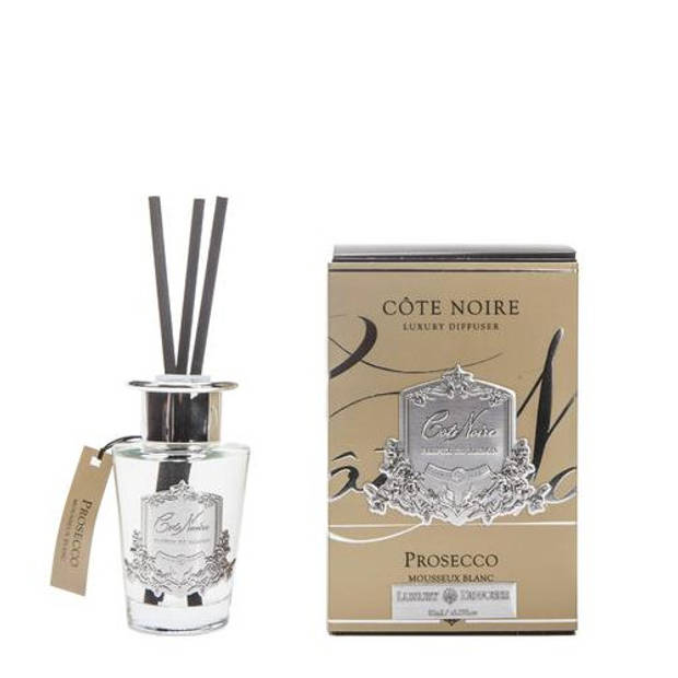 Geurstokjes Prosecco 90ml zilver - Cote Noire