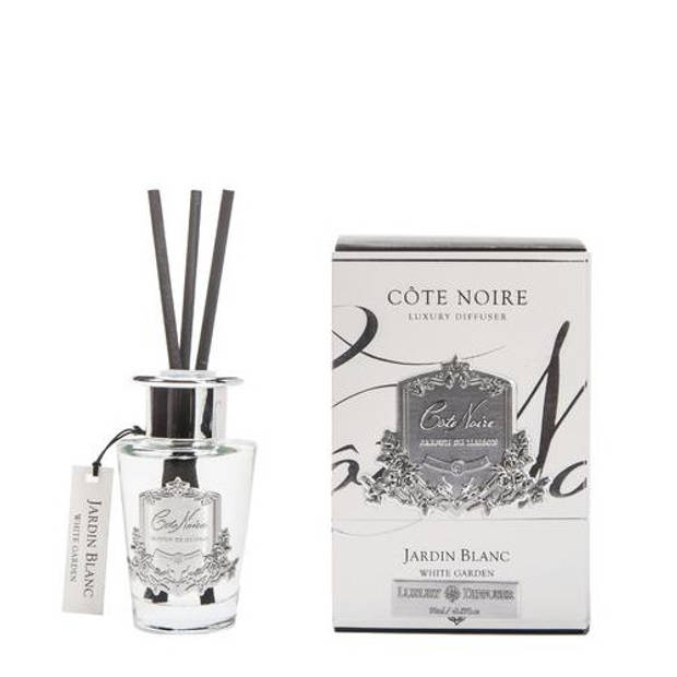 Geurstokjes White Garden 90ml zilver - Cote Noire