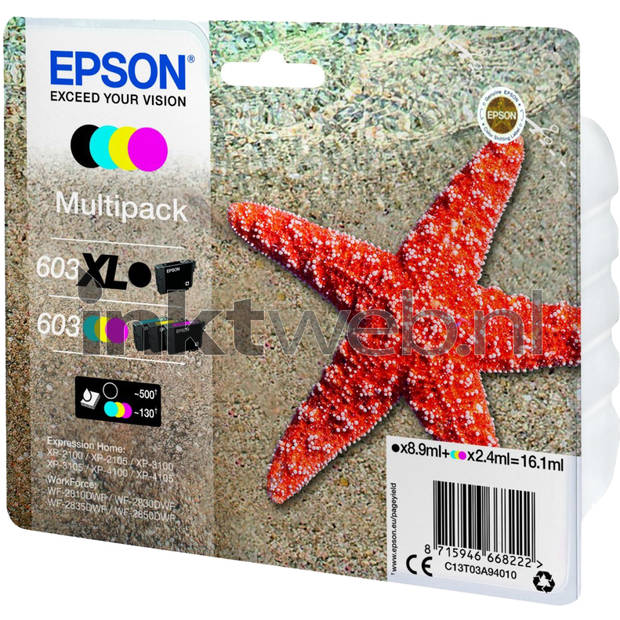 Epson 603XL / 603 zwart en kleur cartridge