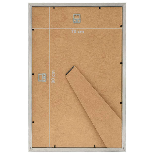 vidaXL Fotolijsten 3 st voor wand of tafel 7x90 cm MDF zilverkleurig