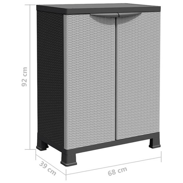 vidaXL Opbergkast 68x39x92 cm rattan ontwerp