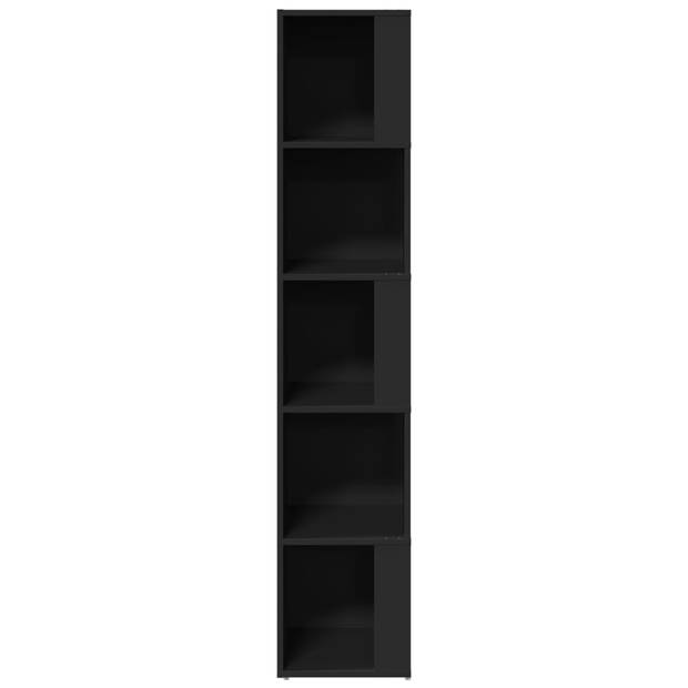 vidaXL Hoekkast 33x33x164,5 cm bewerkt hout zwart