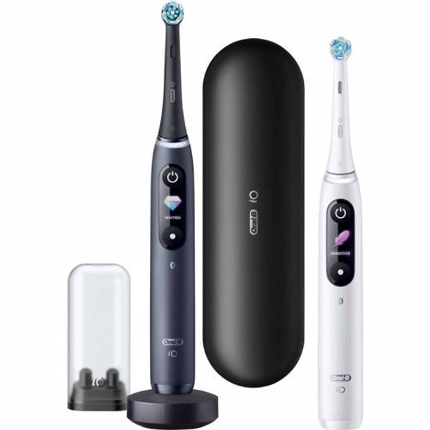 Oral-B elektrische tandenborstel iO Serie 8 Duo zwart en wit - 6 poetsstanden