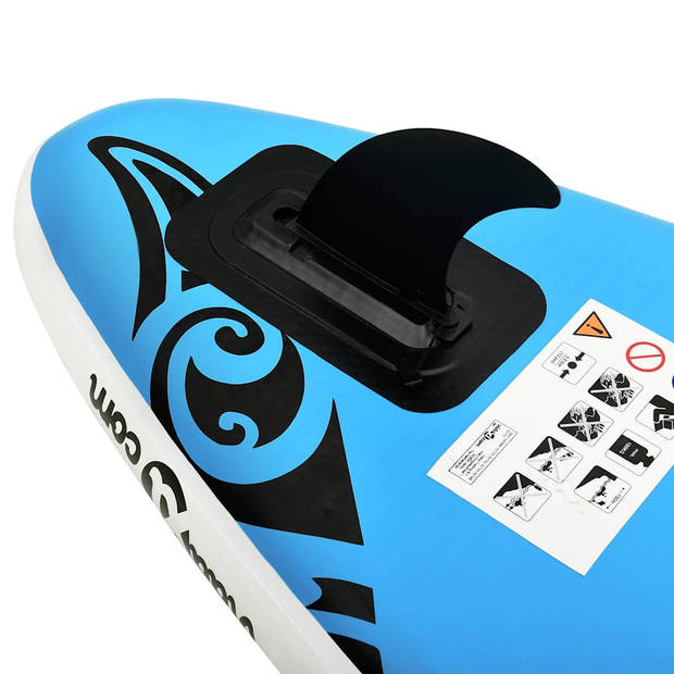 vidaXL Stand Up Paddleboardset opblaasbaar 366x76x15 cm blauw