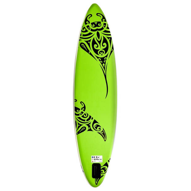 vidaXL Stand Up Paddleboardset opblaasbaar 320x76x15 cm groen