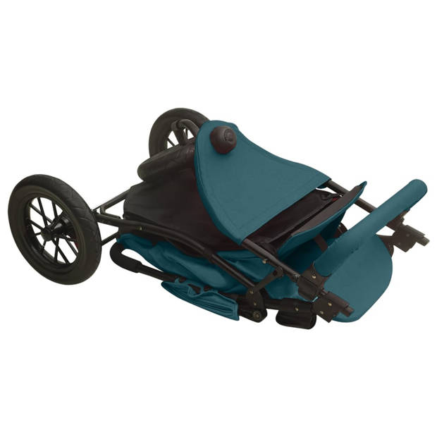 vidaXL Kinderwagen staal groen