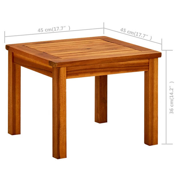 vidaXL Tuintafel 45x45x36 cm massief acaciahout