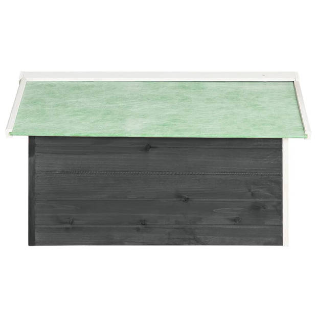 vidaXL Overkapping voor grasmaaier 72x87x50 cm vurenhout grijs en wit