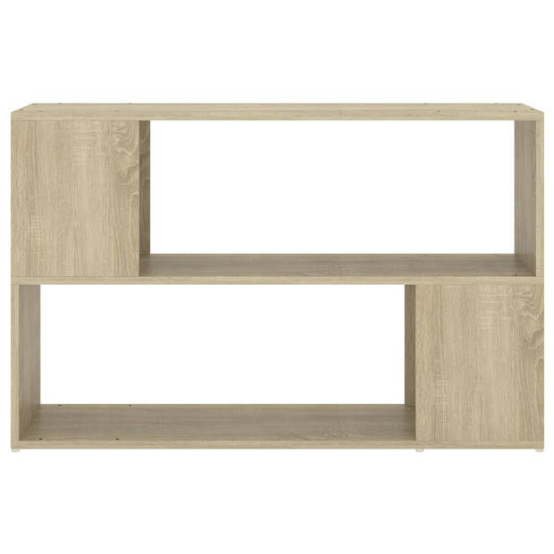 The Living Store Opbergkast - Sonoma eiken - 100 x 24 x 63 cm - 2 Schappen