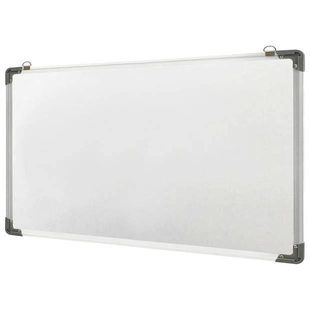 vidaXL Whiteboard magnetisch 110x60 cm staal wit