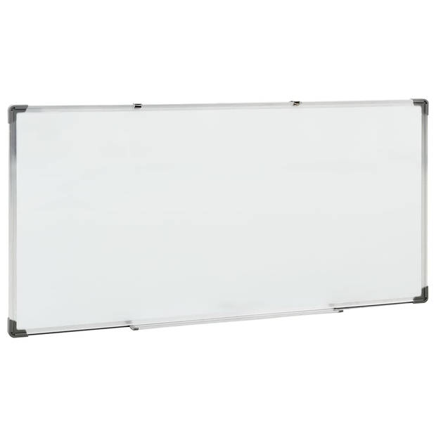 vidaXL Whiteboard magnetisch 110x60 cm staal wit