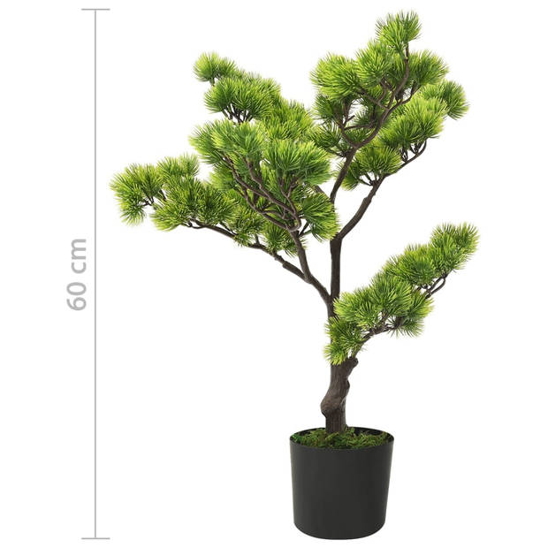 vidaXL Kunstplant met pot pinus bonsai 60 cm groen