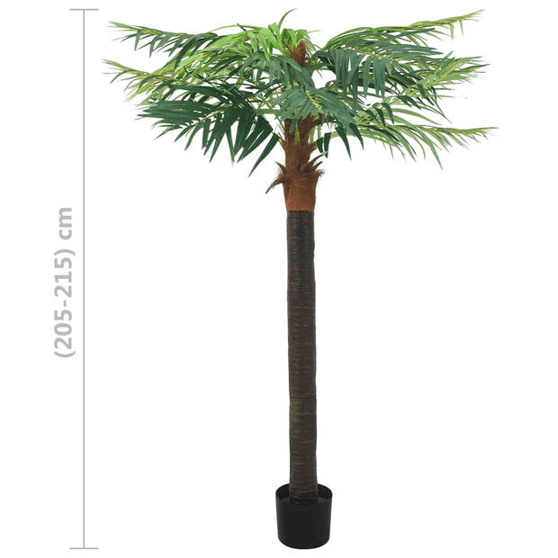 The Living Store Phoenixpalm - Kunstplant - 205 - 215 cm - Gedetailleerde bladeren - Nooit verwelkend - Groen