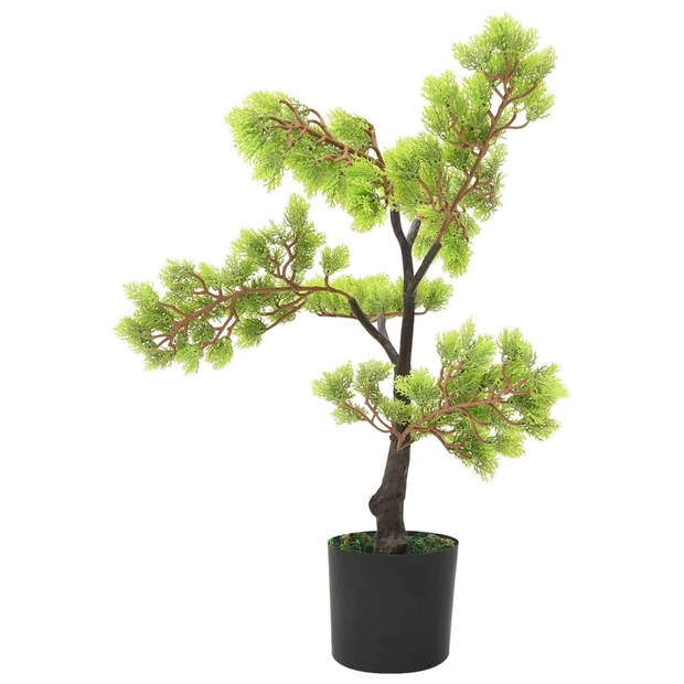 The Living Store Cipres Bonsai Kunstplant - 60cm - Gedetailleerde bladeren - Realistische uitstraling