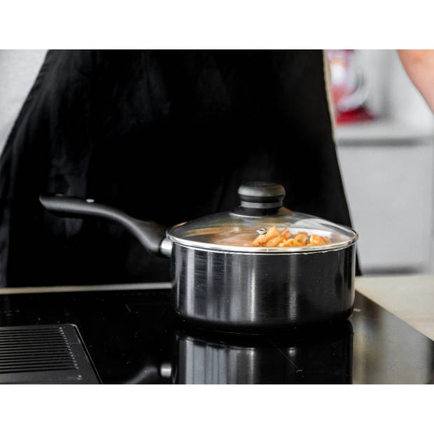 MasterClass - Steelpan met Deksel, 18 cm, Gerecycled, Non-Stick - MasterClass Can-to-Pan