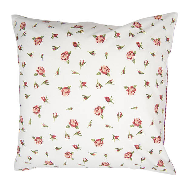 HAES DECO - Set van 2 Sierkussenhoezen - 40x40 cm - 100% Katoen - Romantic Rose