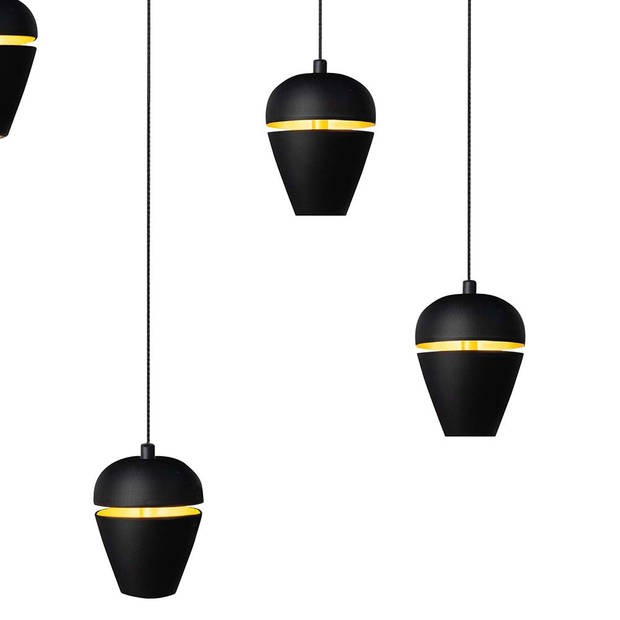 Highlight Hanglamp Kobe 6 lichts L 116 cm zwart