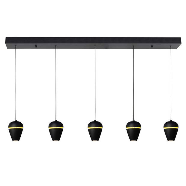 Highlight Hanglamp Kobe 5 lichts L 110 cm zwart