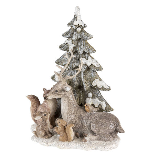 Clayre & Eef Multi Decoratie dieren bij kerstboom 17*10*20 cm 6PR4650