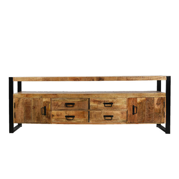 Clayre & Eef TV kast 190x40x70 cm Bruin Hout TV meubel Bruin TV meubel