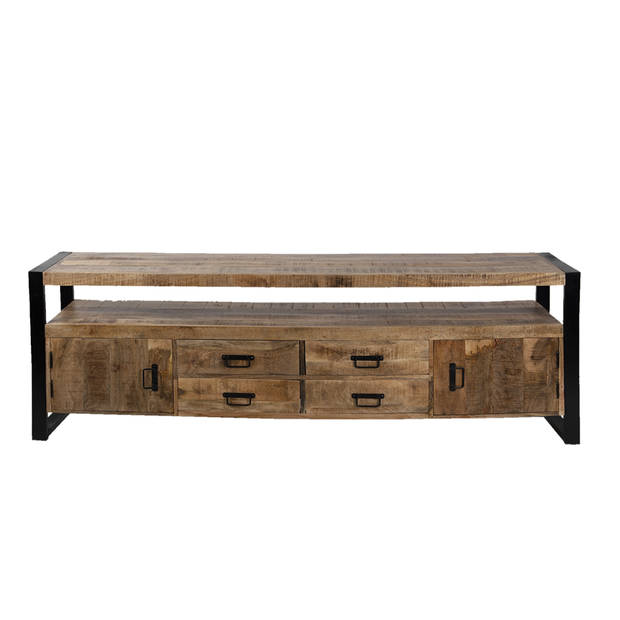 Clayre & Eef TV kast 190x40x70 cm Bruin Hout TV meubel Bruin TV meubel