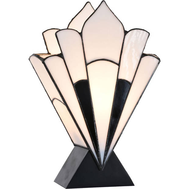 Clayre & Eef Cremekleurige Tafellamp Tiffany 36*3*21 cm 5LL-6123