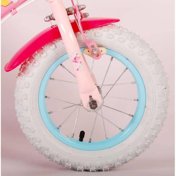 Disney Meisjesfiets Princess 12 Inch 23 cm Meisjes Knijprem Roze