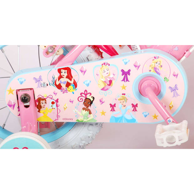 Disney Meisjesfiets Princess 12 Inch 23 cm Meisjes Knijprem Roze