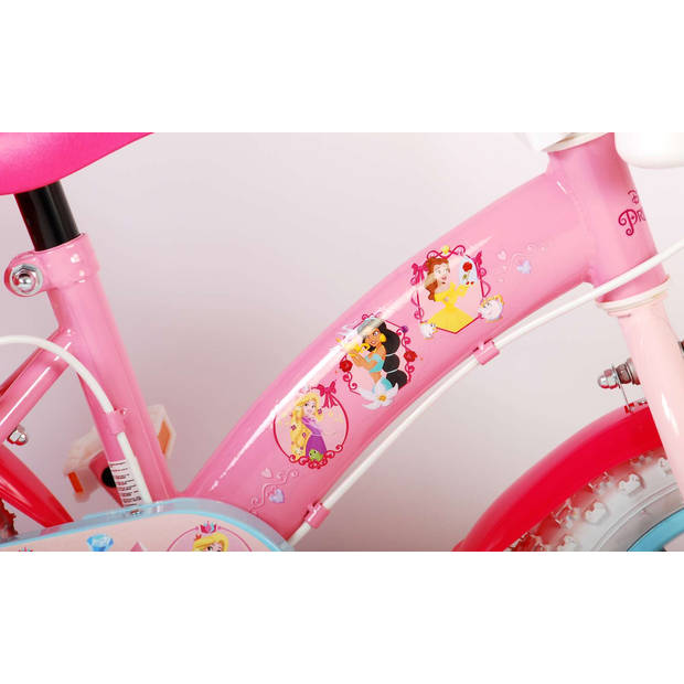 Disney Meisjesfiets Princess 12 Inch 23 cm Meisjes Knijprem Roze