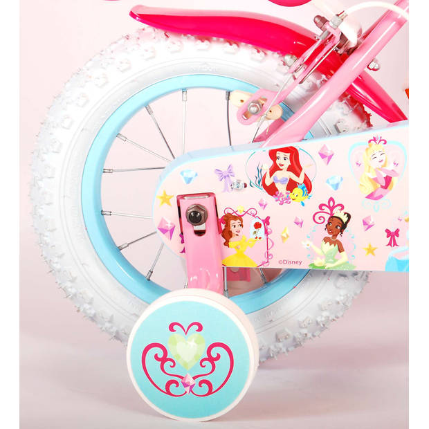 Disney Meisjesfiets Princess 12 Inch 23 cm Meisjes Knijprem Roze