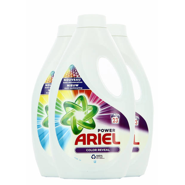 Ariel Vloeibaar Wasmiddel Colour Reveal - 3x23 Wasbeurten - Voordeelverpakking