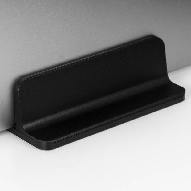 QUVIO Verticale laptop standaard aluminium zwart