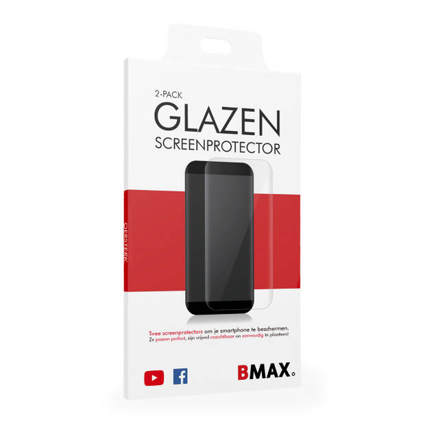 2-pack BMAX iPhone 12 Screenprotector - Glass - 2.5D