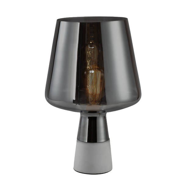 QUVIO Tafellamp beton met glazen lampenkap - QUV5034L