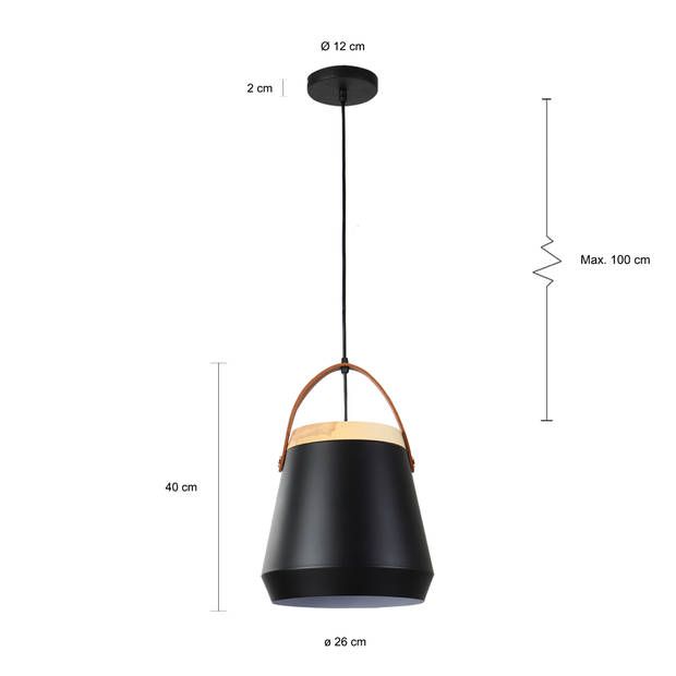 QUVIO Hanglamp zwart - QUV5063L-BLACK