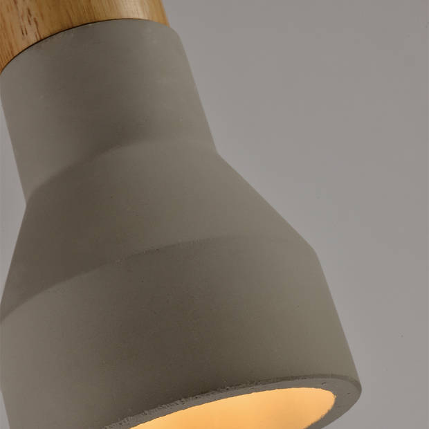 QUVIO Hanglamp hout en beton - QUV5047L-GREY