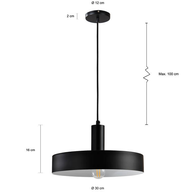 QUVIO Hanglamp Aluminium zwart - QUV5089L-BLACK
