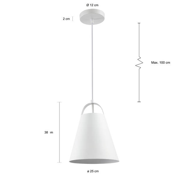QUVIO Hanglamp langwerpig wit - QUV5072L-WHITE