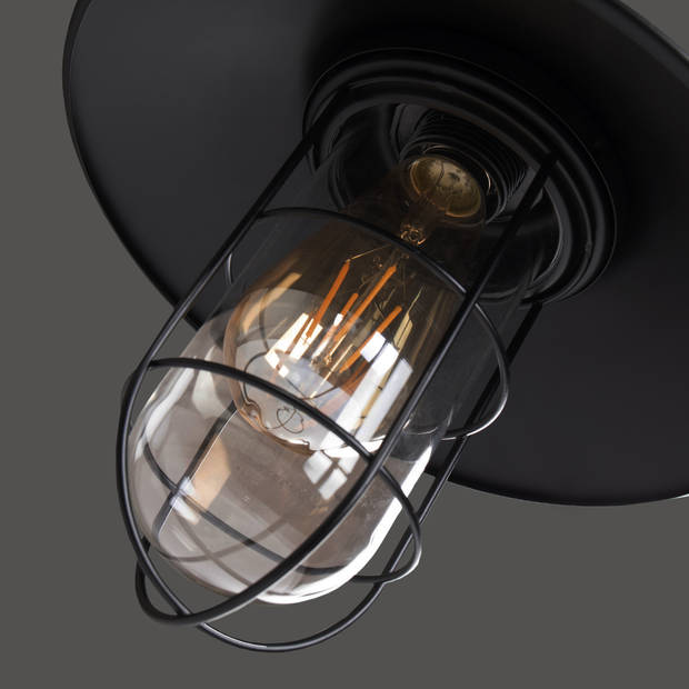 QUVIO Hanglamp metaal en glas - QUV5082L-BLACK