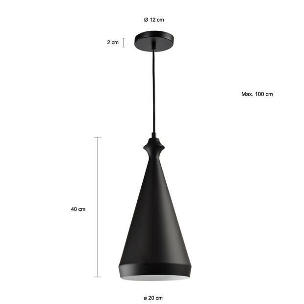 QUVIO Hanglamp langwerpig zwart - QUV5106L-BLACK