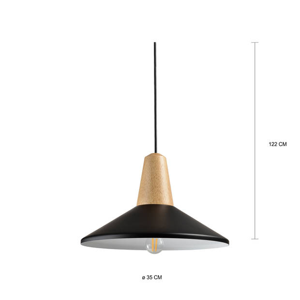 QUVIO Hanglamp rond zwart - QUV5068L-BLACK