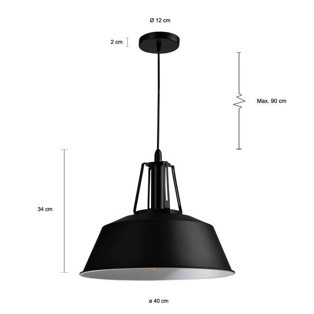 QUVIO Hanglamp zwart - QUV5079L-BLACK
